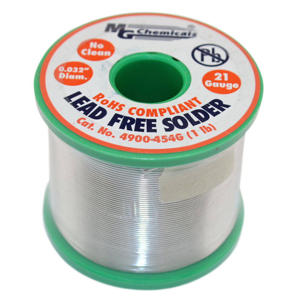 .032" 21 Guage 1lb Lead Free Solder No Clean MG Chemicals 4900454G
