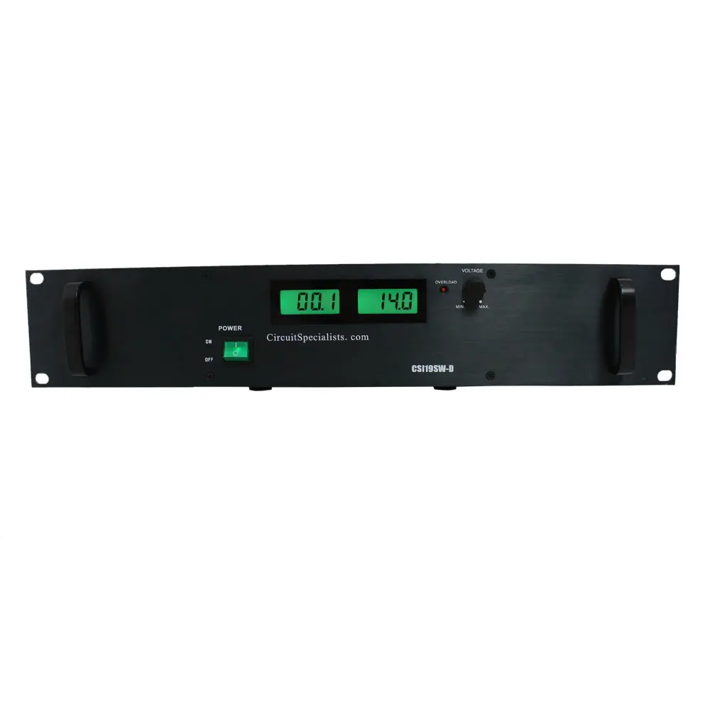 19" RACK MT 3-15VDC, 25AMP SWITCH-MODE POWER SUPPLY WITH FIXED 13.8VDC