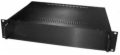 2U Black Rack Mt Chassis with Aluminum Front Panel