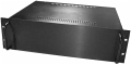 3U Black Rack Mt Chassis with Aluminum Front Panel