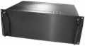 4U Black Rack Mt Chassis with Aluminum Front Panel