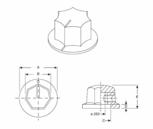 KNOB FOR 1/4