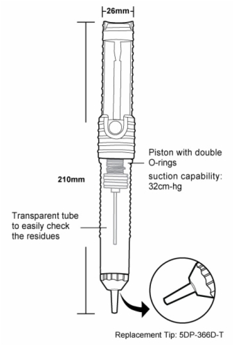 Basic Desoldering Pump – Manual Solder Sucker For Electronics Repair (Unbranded, One-Hand Operation)