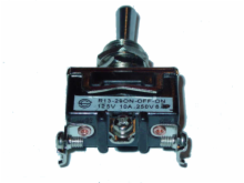 SPDT, ON-OFF-ON, 10A/250V; Heavy Duty Toggle Switch