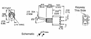 SPDT ON/NONE/(ON) TOGGLE SW