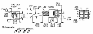 DPDT ON/NONE/ON TOGGLE SW