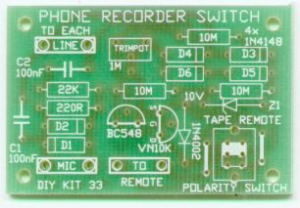 LOW VOLTAGE TAPE RECORDER SW K