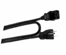6ft 18AWG Black Power Cord for Computers and Office Equipment