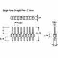 0.1 Inch Header Strips: 40x1 Row .01 Inch Straight. Header Strip (24-645)