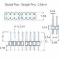 0.1 Inch Header Strips: 20x2 Row 0.1 Inch Straight Header Strip (24-668)