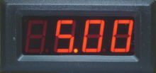 3-1/2 Digit LED Digital Panel Meter with 5V Common Ground