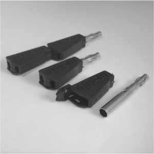 BLACK BANANA PLUG STACKABLE 4