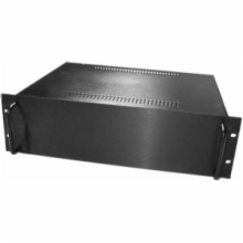 3U Black Rack Mt Chassis with Aluminum Front Panel