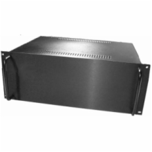 4U Black Rack Mt Chassis with Aluminum Front Panel
