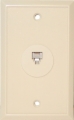 6 Position/4 Conductor Single Telephone Jack Wall Plate