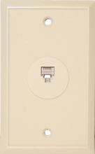 6 Position/4 Conductor Single Telephone Jack Wall Plate