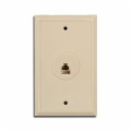 6 Position/6 Conductor Single Telephone Jack Wall Plate