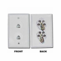 6 Position/4 Conductor Dual Telephone Jack Wall Plate