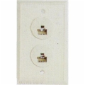 6 Position/6 Conductor Dual Telephone Jack Wall Plate