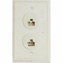 6 Position/6 Conductor Dual Telephone Jack Wall Plate