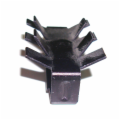 Slide on heat sink with staggered fins for 20 pin DIP packages
