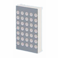 Red 50mm 5x7 Dot Matrix LED Array, Common Anode