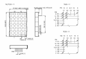 DOT MAT ARRAY C.A. RED 50MM