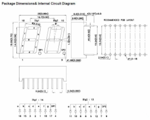 DUAL DISPLAY C.A. RED 14MM