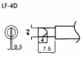 4mm Bevel Type Lead-Free Solder Tip/Element