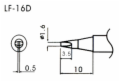 1.6mm Bevel Type Lead-Free Solder Tip/Element