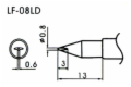 0.8mm Bevel Type Lead-Free Solder Tip/Element