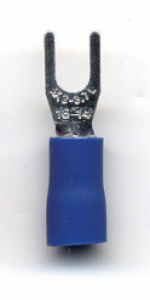 SPADE CONN.(BLUE#6)100 PER BAG