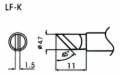 4.7mm Blade Type Lead-Free Solder Tip/Element