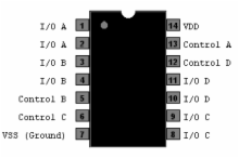 CD4016 - Quad Analog Switch Quad Multiplexer
