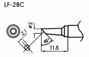 2MM CHISEL LEAD-FREE IRON TIP