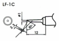 1mm Chisel Type Lead-Free Solder Tip/Element