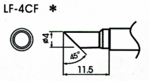 4MM CHISEL LEAD-FREE SOLDER TI
