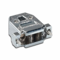 Chromated Plastic Hood w/ Thumbscrews for 15 Pin D-Sub