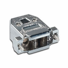 Chromated Plastic Hood w/ Thumbscrews for 15 Pin D-Sub