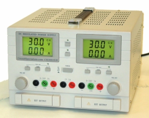 0-30V 0-3A X2 5V FIXED@ 3A BENCH POWER SUPPLY
