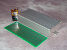 70 x 32.5 x 152.4mm Enclosure w/fitted perfboard