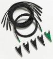 FLUKE TLS430 Test Leads and Alligator Clips (4 black, 1 green)