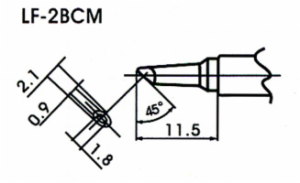 2MM FLOW LEAD-FREE SOLDER TIP