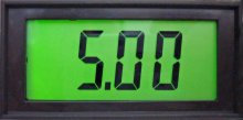 Jumbo LCD Panel Meter with Back Light, 5V Common Ground Version