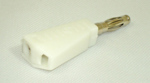WHITE BANANA PLUG STACKABLE 4