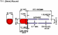 3mm Blinking LED, Red-Diffused