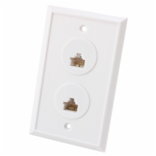 8 Position/8 Conductor Dual Telephone Jack Wall Plate
