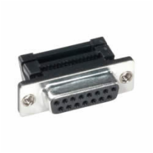 15 Pin Female D-Sub IDC Connector, Metal Face