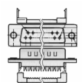 37 Pin Female D-Sub IDC Connector, Metal Face