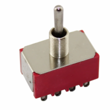 (ON) OFF (ON) 4PDT Miniature Toggle Switch